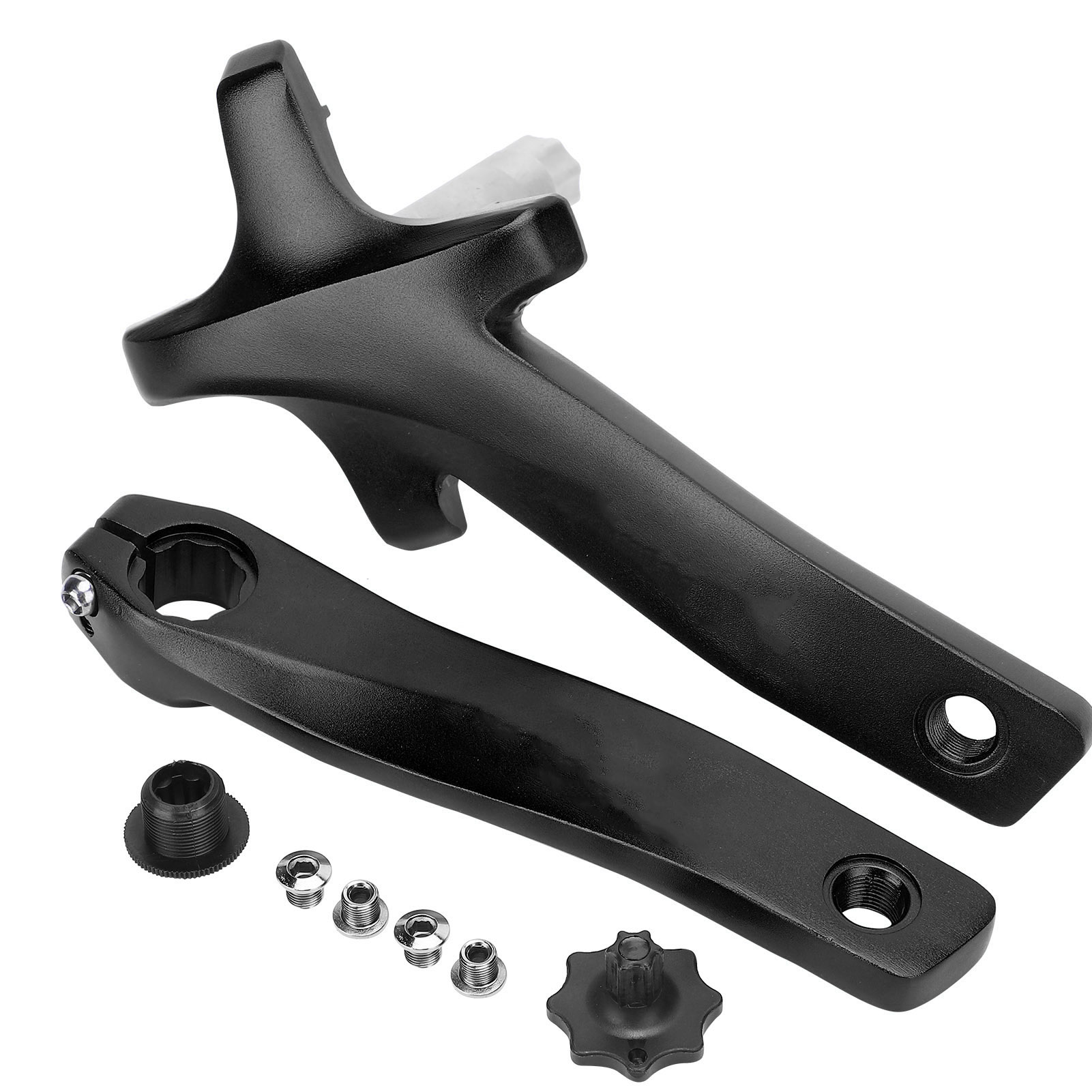 Kurbelgarnitur, Tretlager Und Achse Aus Aluminiumlegierung, Schwarz, Lochkreis 104 Mm, Für Restaurierungszwecke