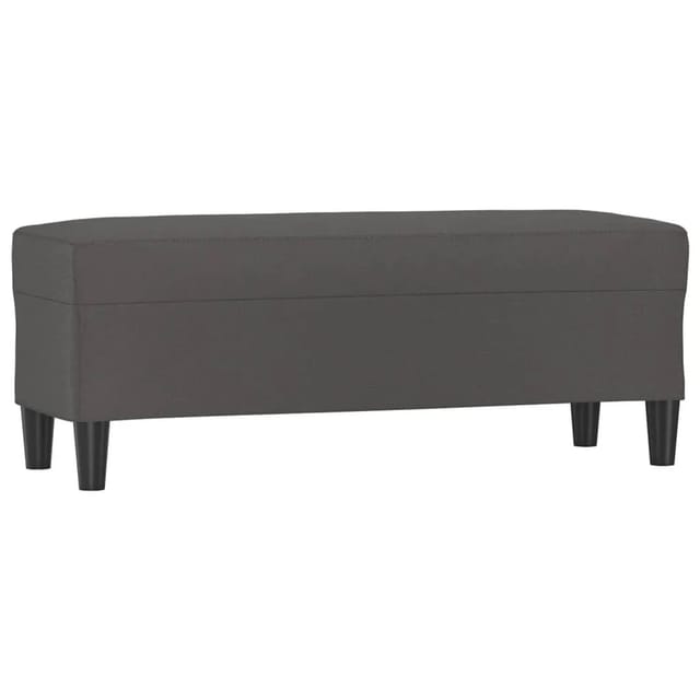 vidaXL Sitzbank Grau 100x35x41 cm Kunstleder 349418