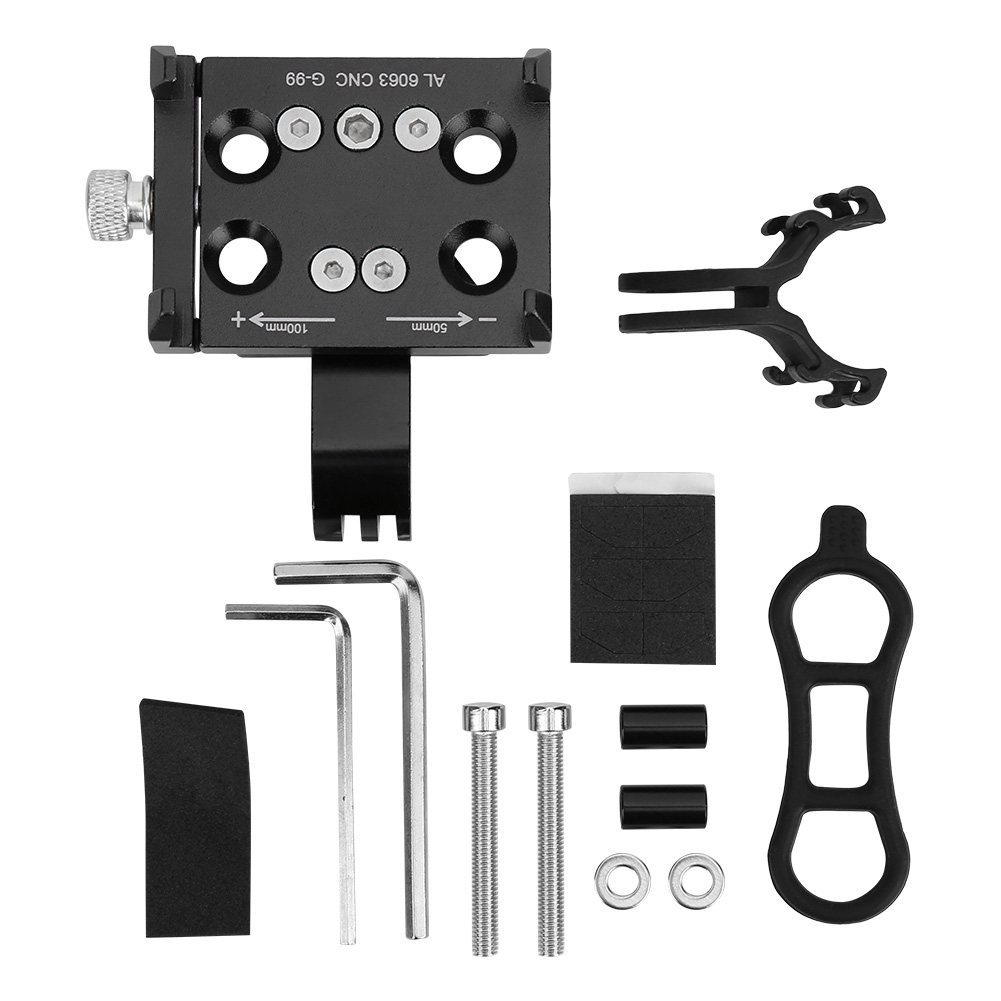 G99 Handyhalterung Aus Aluminiumlegierung, Navigations- Und Kamerahalterung Für Fahrrad Und Motorrad, Schwarz