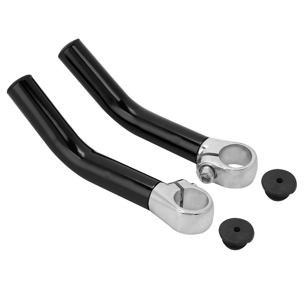Paar Schwarze Lenkerendkappen Aus Aluminiumlegierung Für Mountainbikes Und Rennräder