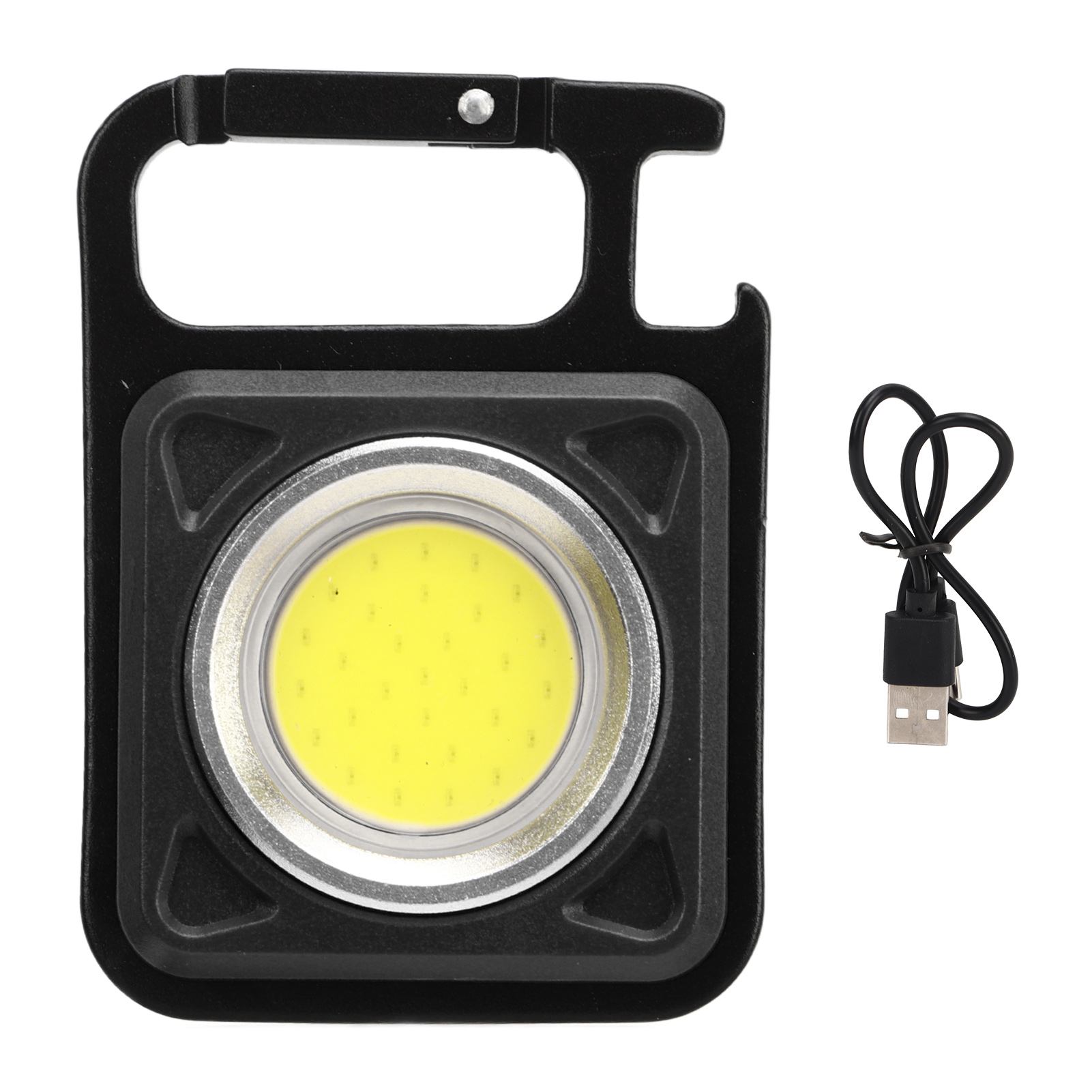Mini-led-taschenlampe, Wiederaufladbar, 500 Lm, 30 Cob-leds, Schwarz – Tragbare Notleuchte Für Den Arbeitsplatz