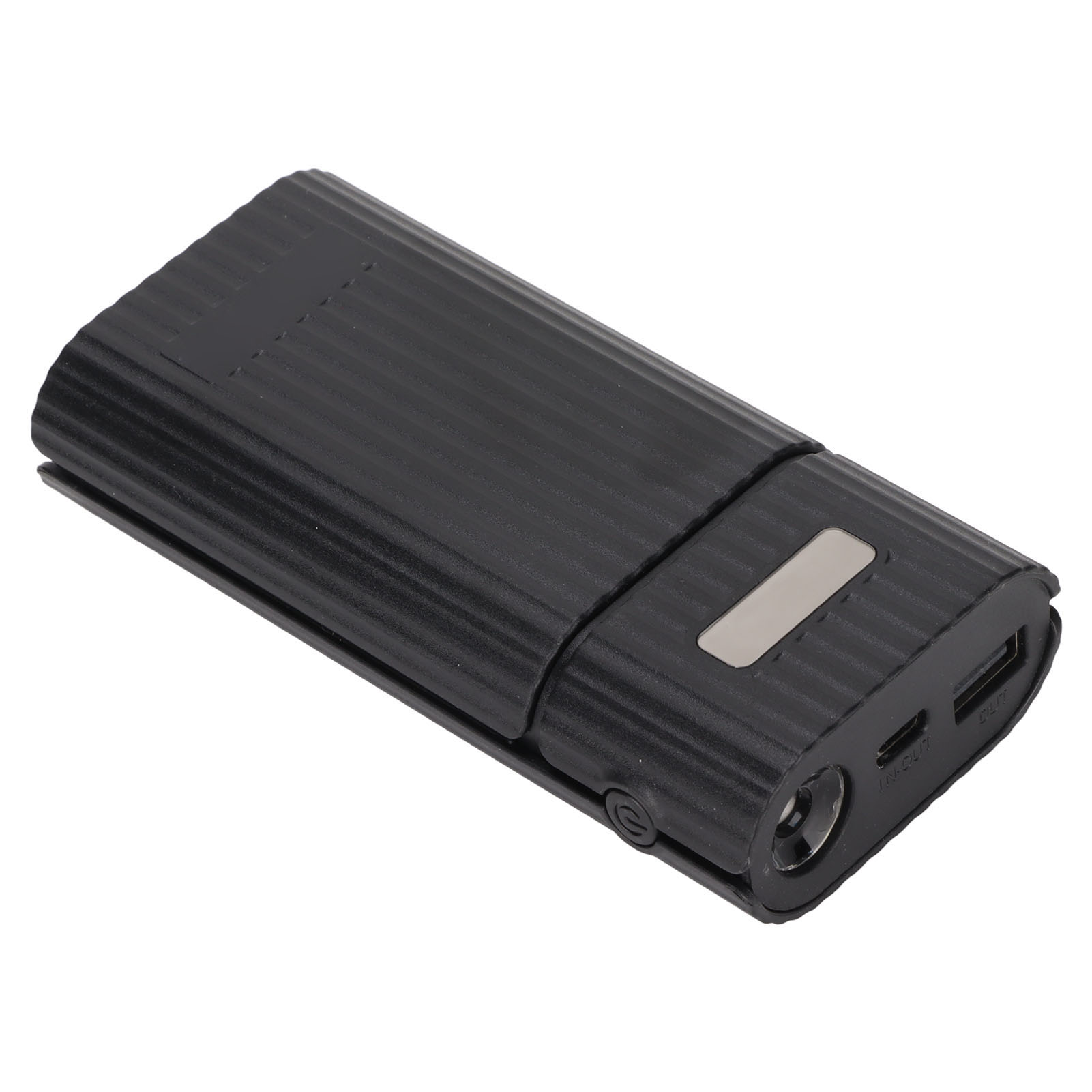 2-in-1 Tragbare Powerbank Mit 21700-akkuladegerät, 2-akku-etui, Bidirektionalem Typ-c-schnellladeanschluss (schwarz)