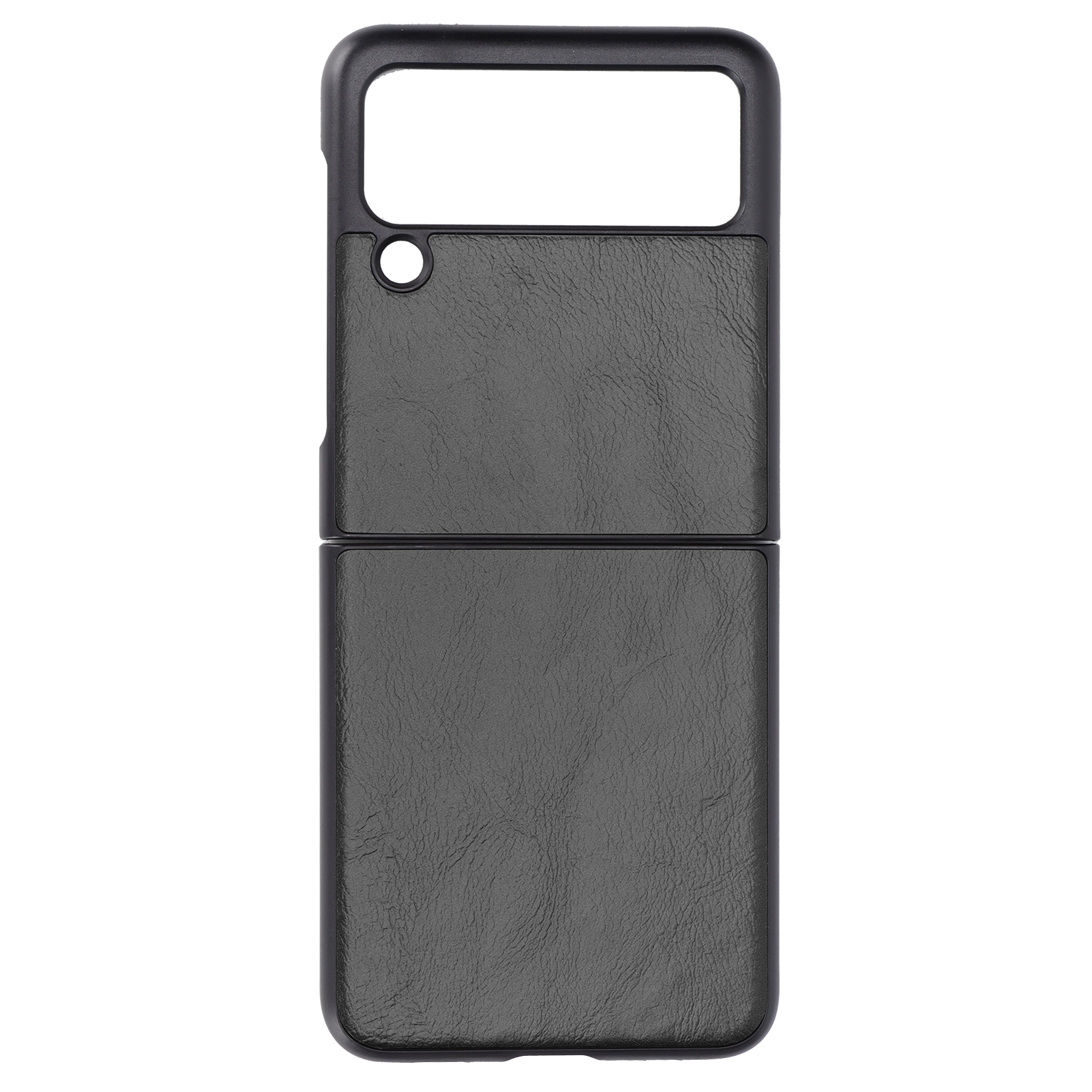 Schutzhülle Aus Kunstleder Für Samsung Galaxy Z Flip 3 – Schwarz