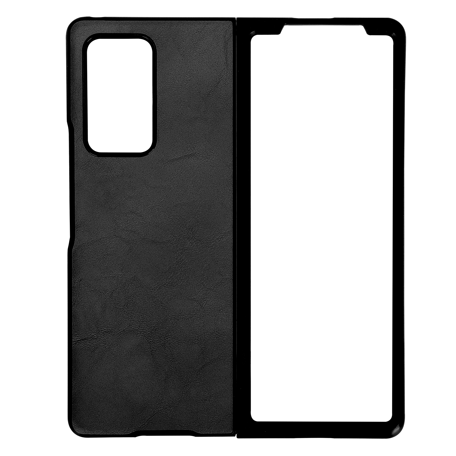 Schutzhülle Aus Leder Für Samsung Galaxy Z Fold 2, Stoß- Und Sturzfest, Schwarz