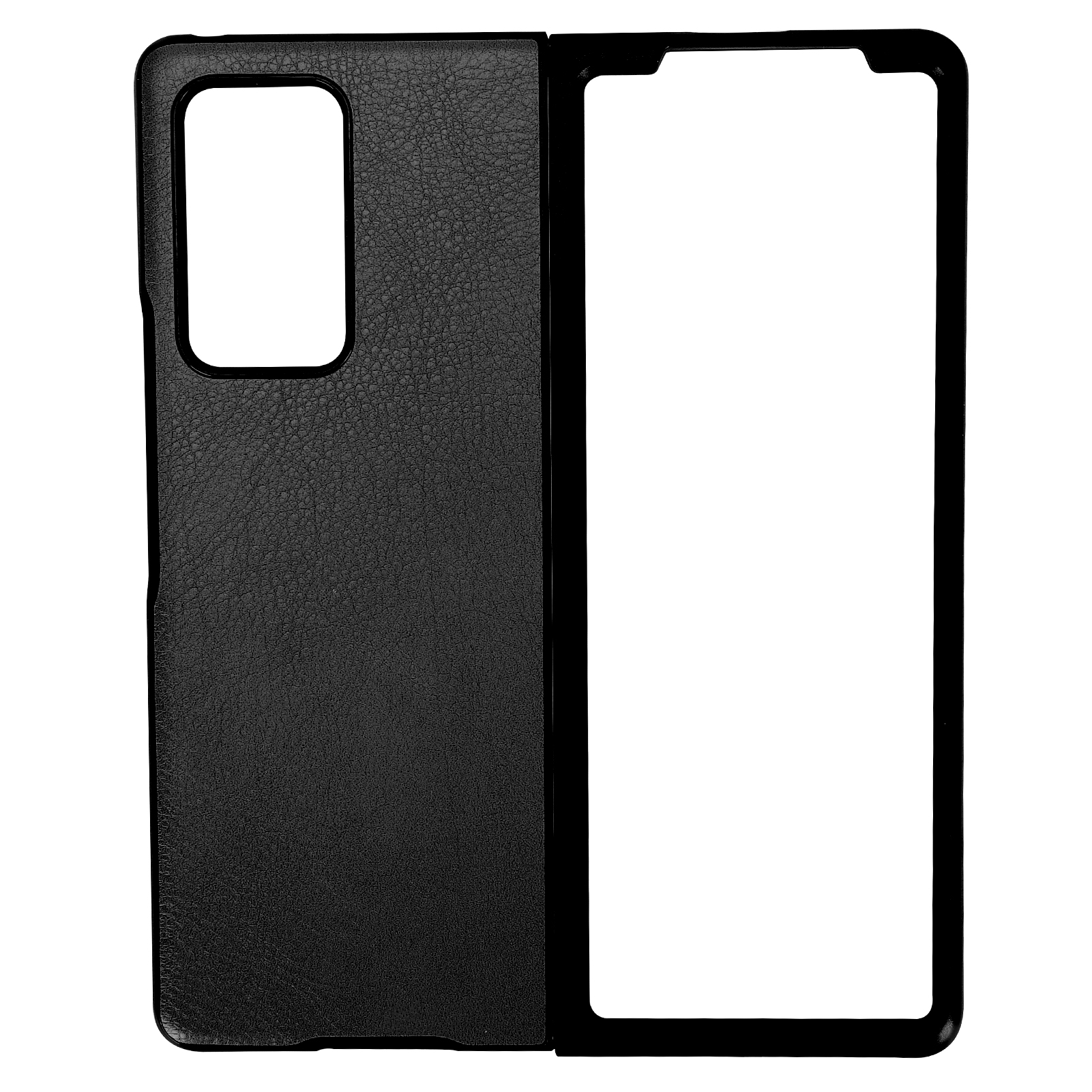 Schutzhülle Aus Leder Für Samsung Galaxy Z Fold 2 – Schwarze, Stoßfeste Hülle