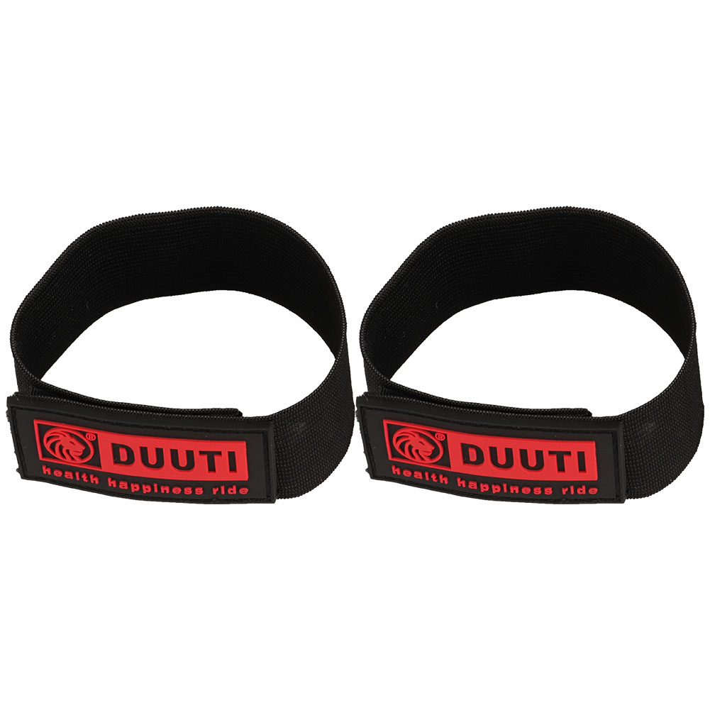 Duuti 2er-pack Elastisches Fahrradstirnband, Beinsicherheitsgurt Fahrradausrüstung (schwarz)