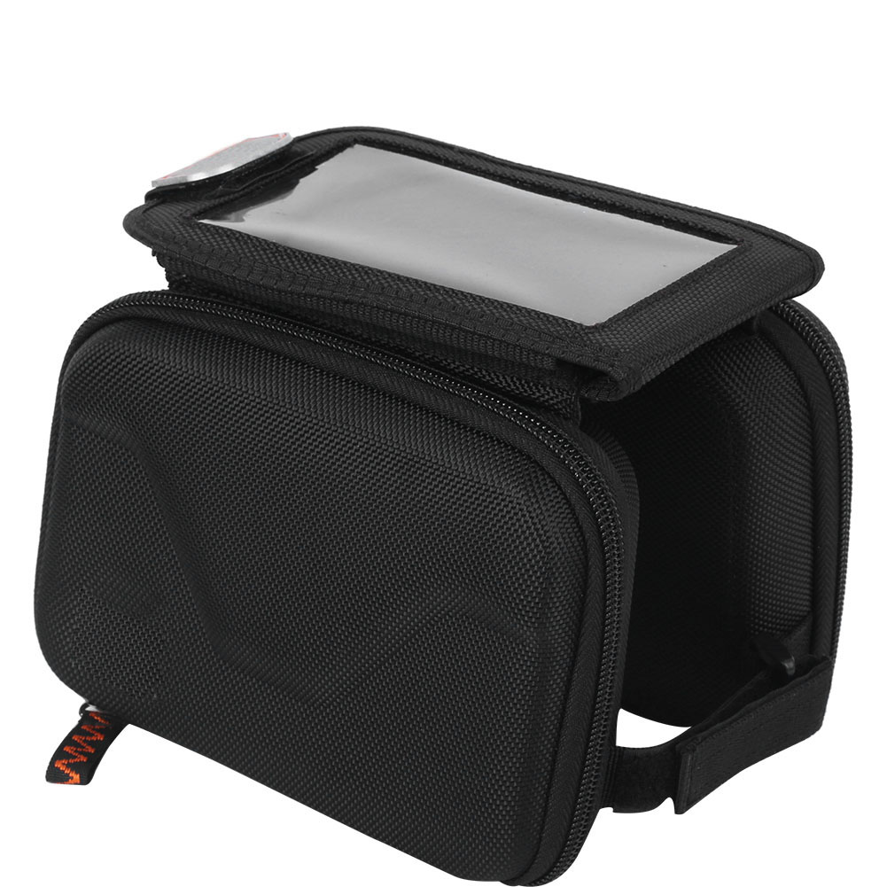 Wasserdichte Eva-hartschalen-handytasche Für Den Lenker, Schwarz, 15 Cm