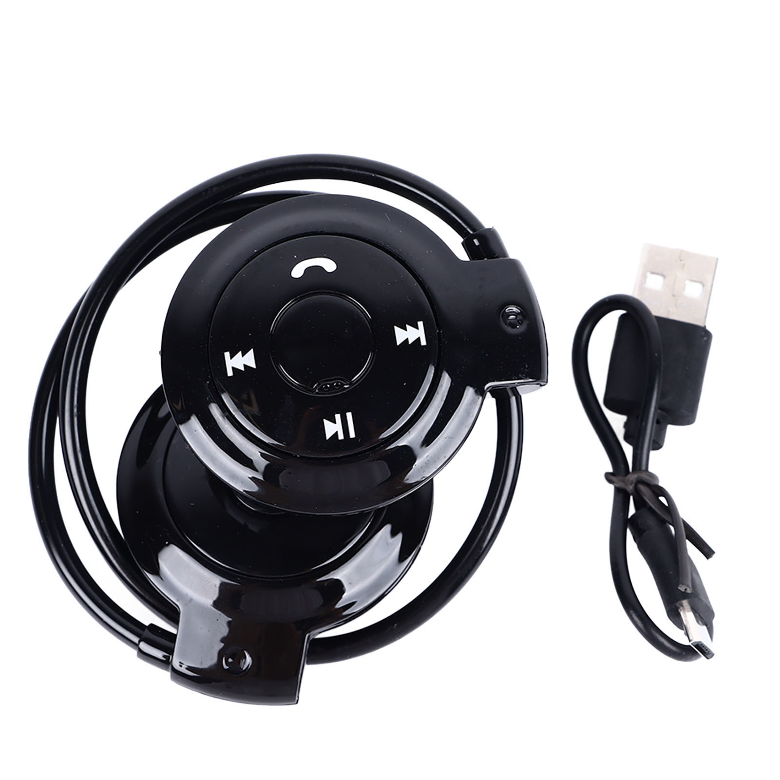 Schwarze Bluetooth-sportkopfhörer Mit Klarem Hifi-sound Und Faltbarem Design Für Laufen Und Fitness