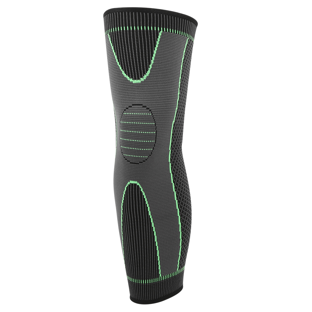 Stück Schwarzer Und Grüner Elastischer Knieschoner Für Sport, Bequem Und Warm, Knieschutz