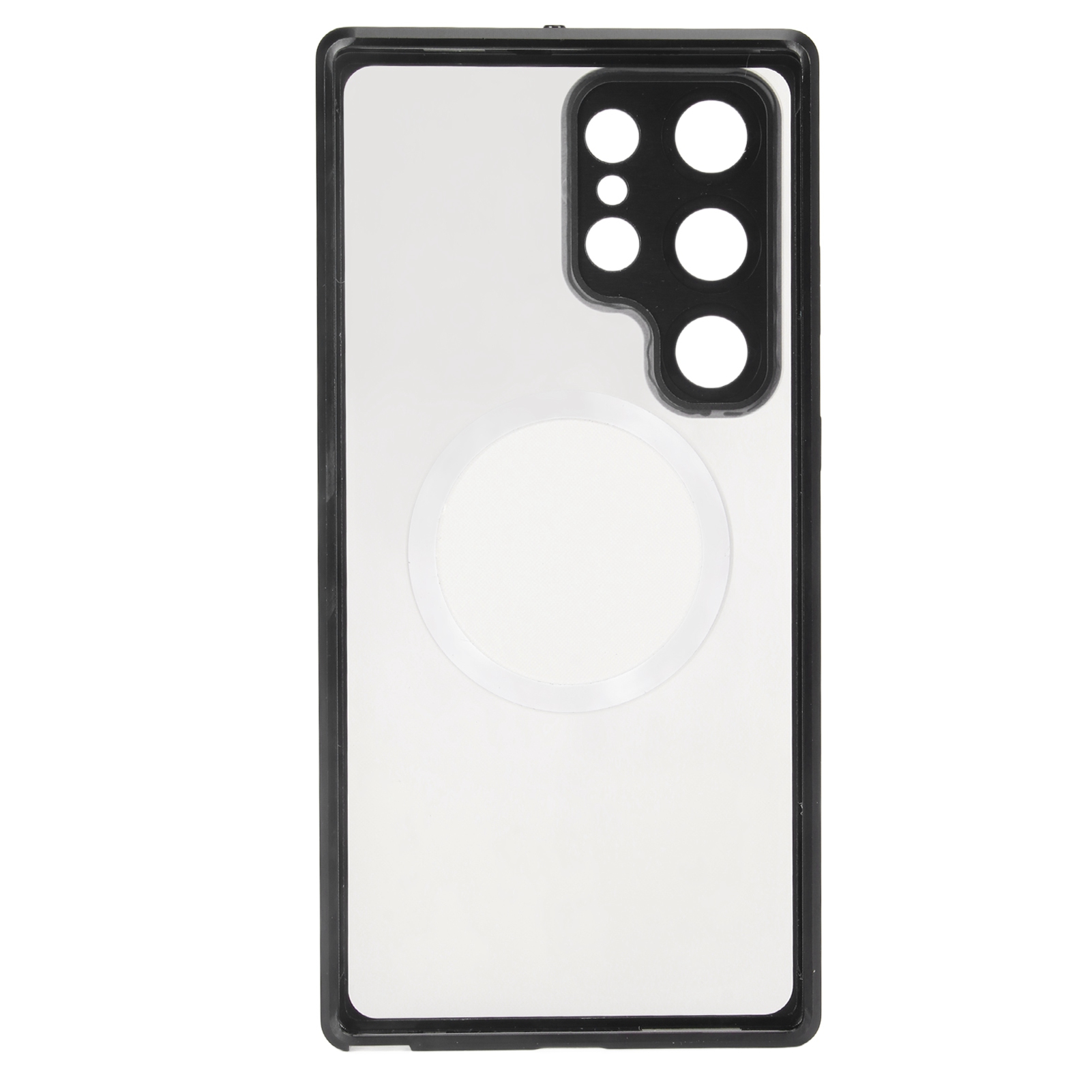 S23 Ultra Magnetische Metall- Und Transparente Acrylhülle – Stoßfest, Rundumschutz Mit Elastischem Verschluss Für Reisen Und Den Alltag, Schwarz