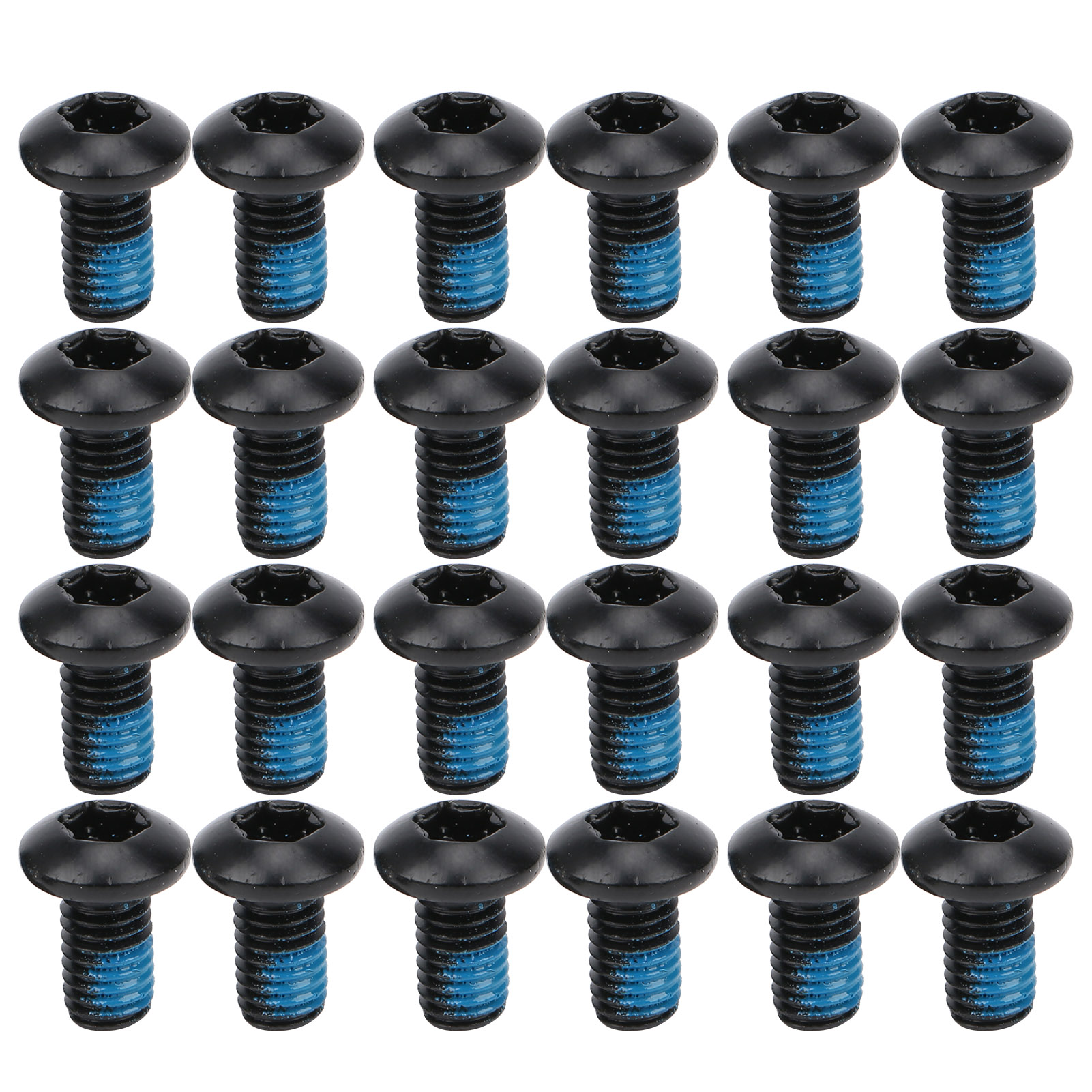 24-teiliges Ztto-fahrradbremsscheiben-schraubenset, Farbige Schrauben, M5x10 Mm, Hochbelastbarer Stahl, Schwarz