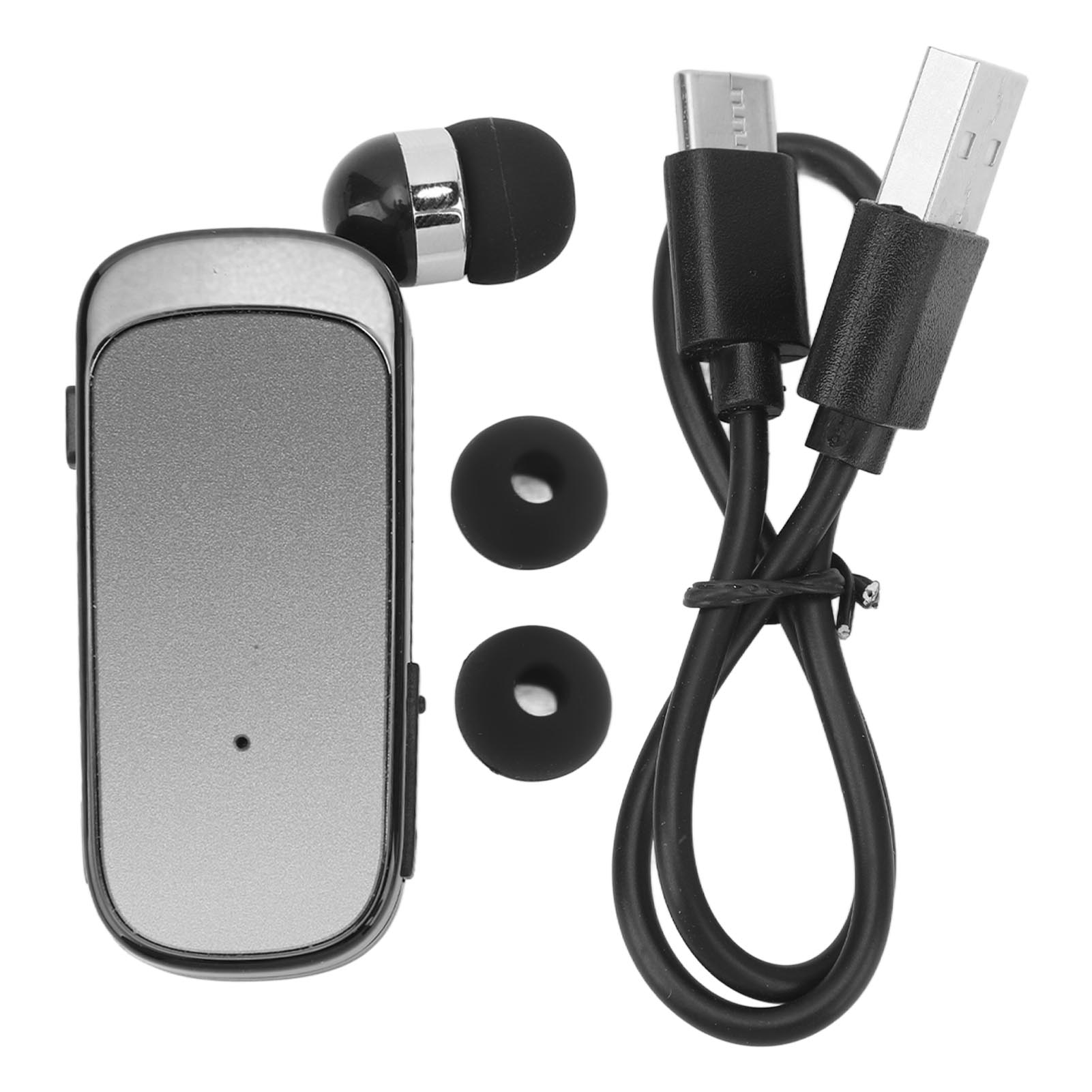 Einziehbare Bluetooth 5.2 Sport-kopfhörer In Schwarz Mit Farbverlauf, Komfortable Ohrclip-kopfhörer Für Outdoor-sportarten Und Autofahren