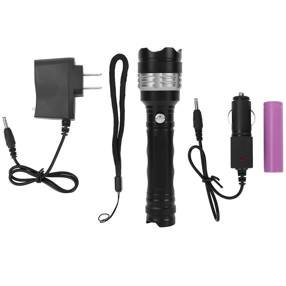 Leistungsstarke Taschenlampe Aus Aluminiumlegierung Für Wandern, Jagen, Camping Und Outdoor-aktivitäten (schwarz)