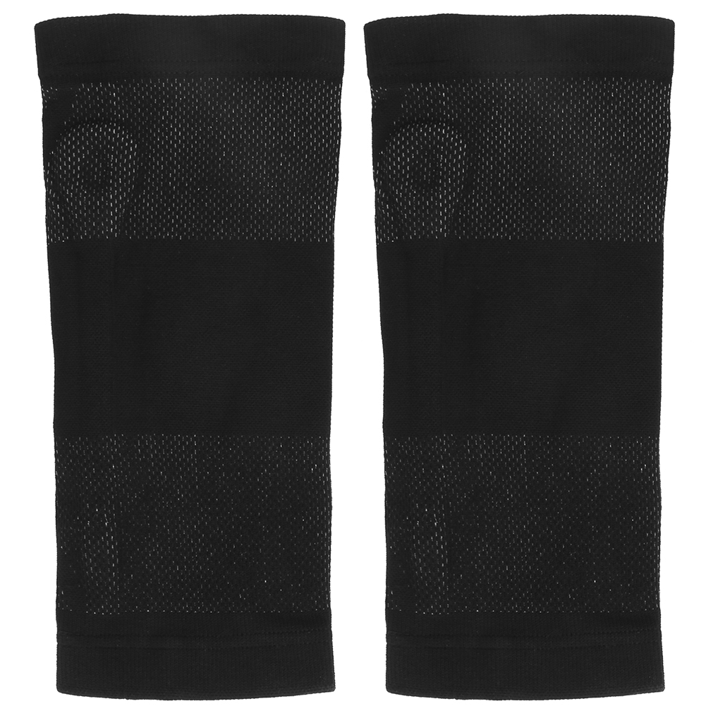 Atmungsaktive, Stoßdämpfende Sport-knieschoner (2-teilig), Kniescheibenschutz, Beinstulpen, Schwarz, Größe M