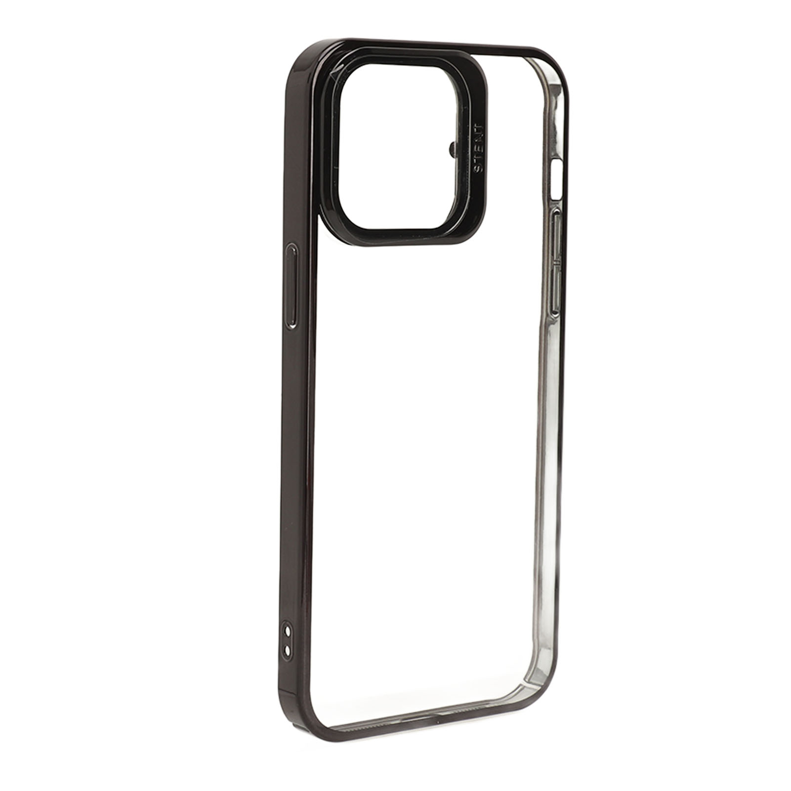 Schwarze, Stoßfeste, Schlanke Magnetische Iphone 14 Hülle Mit Integriertem Ständer Und Transparentem Kameraobjektivschutz – Hart-pc