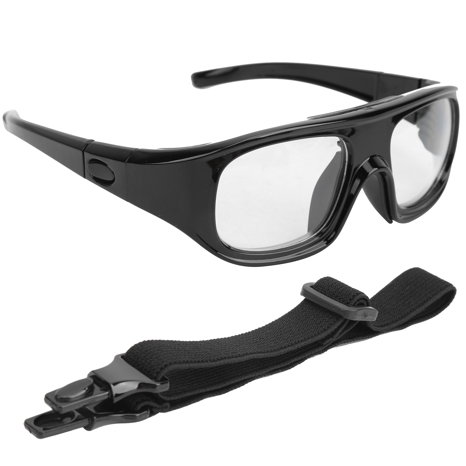 Stoßfeste Pc-sportschutzbrille Mit Abnehmbarem Rahmen Für Basketball (schwarz)