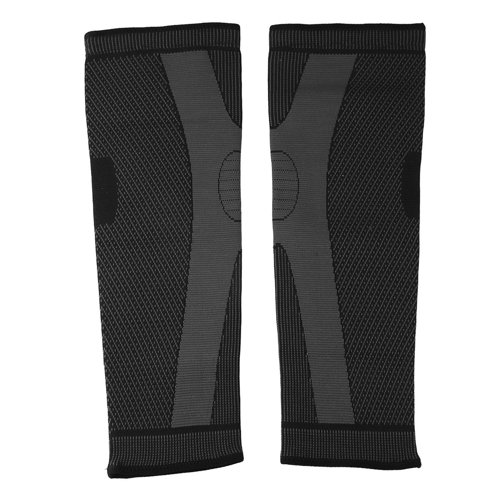 Paar Schwarze Xl-sport-knieschoner (48 Cm) – Atmungsaktiver Schutz Mit Wellenmuster