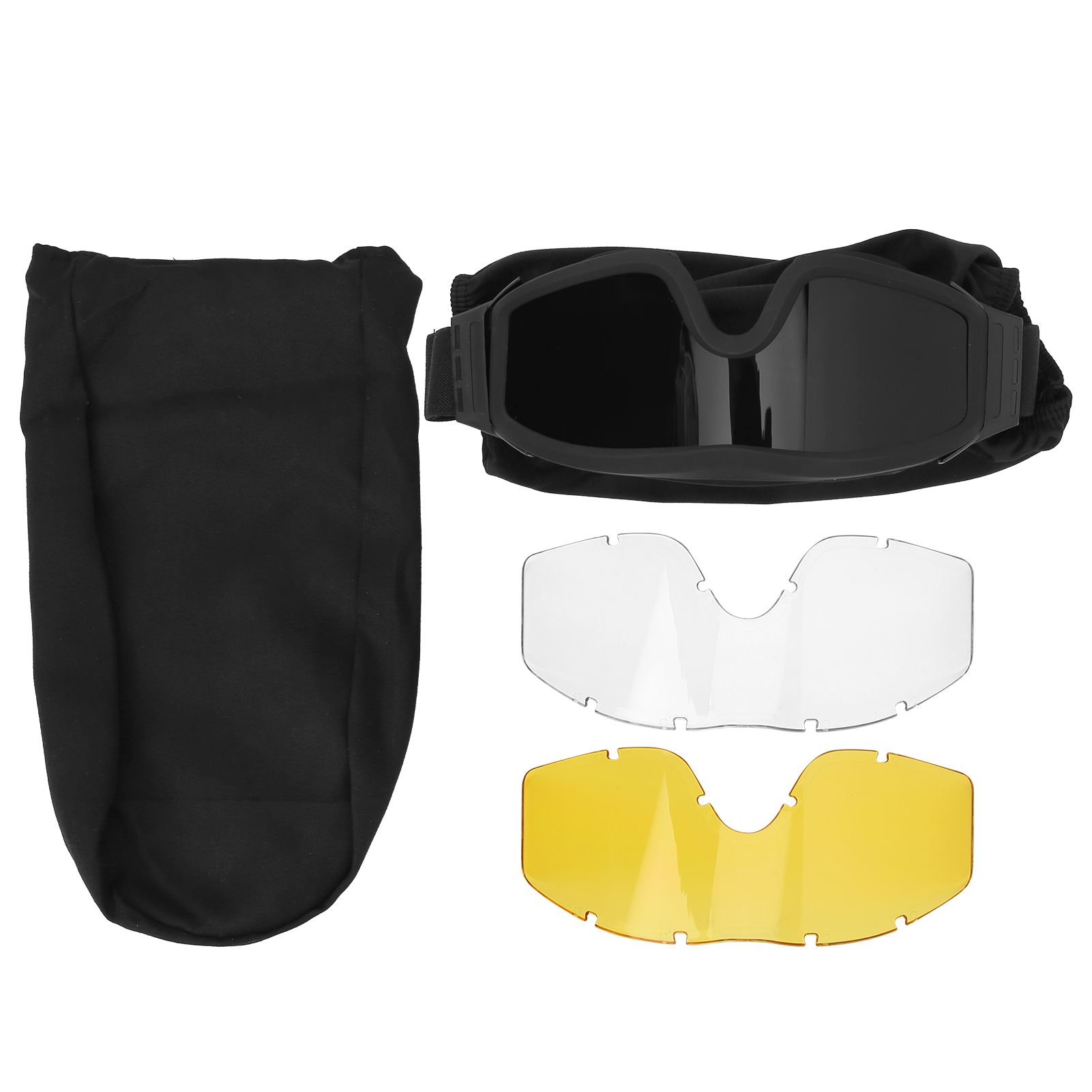 6003 Winddichte Militärbrille Für Cs-, Dschungel- Und Wüstentraining – Schwarz