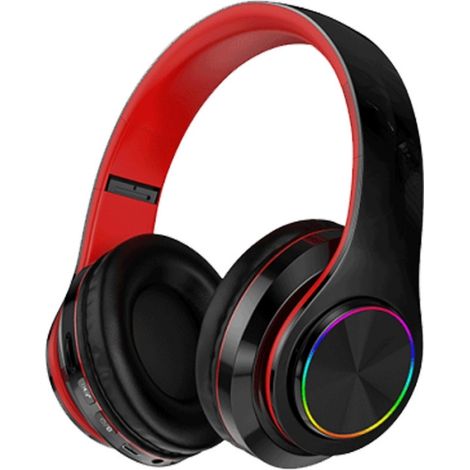 Kabellose Bluetooth-kopfhörer – Bequem Und Leicht – Rot Und Schwarz