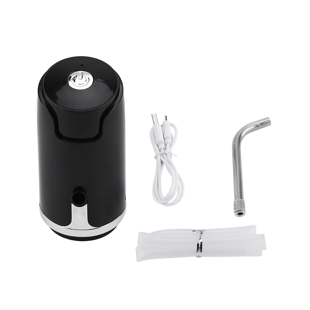 Wiederaufladbare Usb-wasserpumpe Für Flaschen, Praktisch Für Zuhause, Büro Und Küche (schwarz)