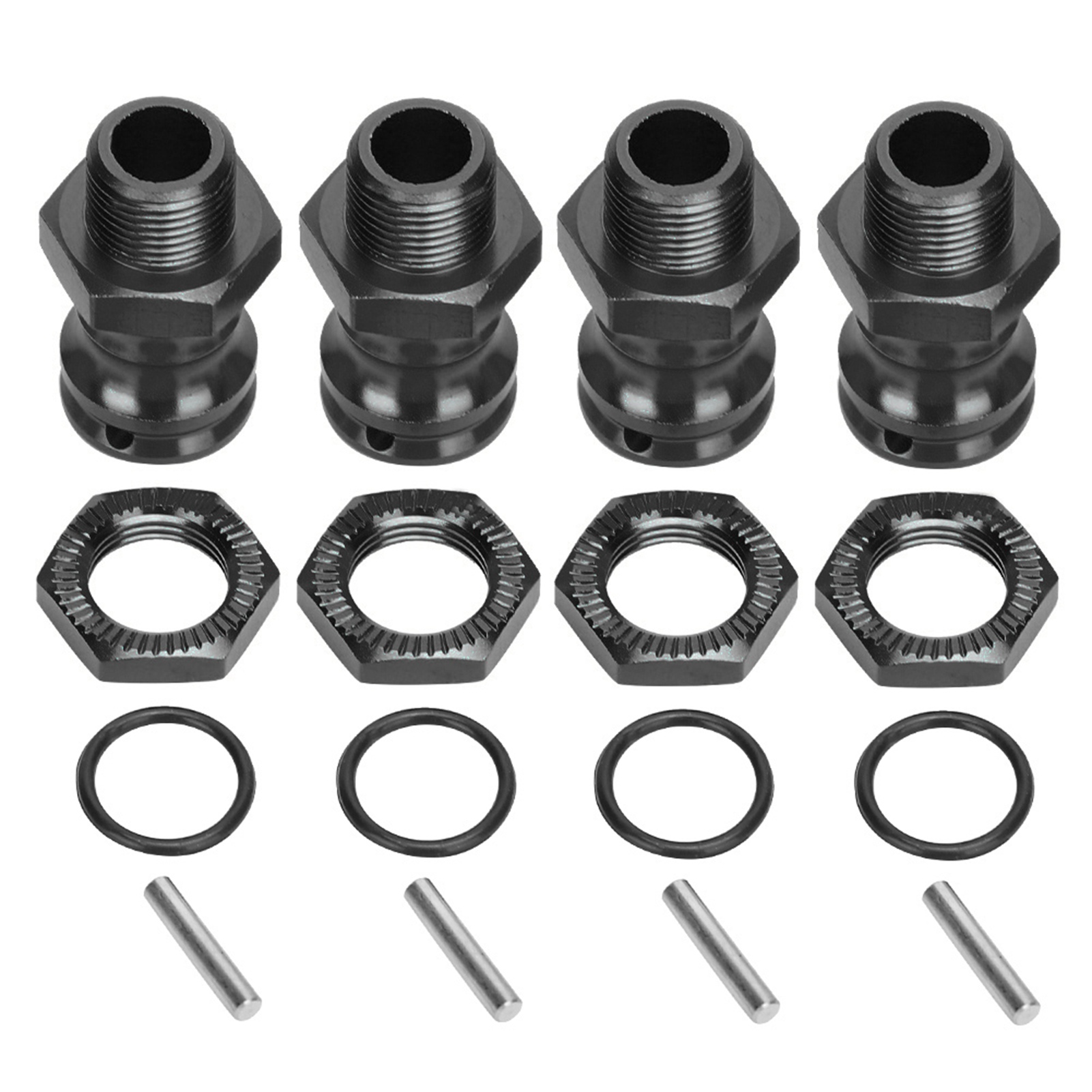 Stück Radverlängerungen Aus Aluminiumlegierung, 17 Mm Sechskant, 23 Mm Durchmesser, Für 1/8 Rc-modellautos, Schwarz