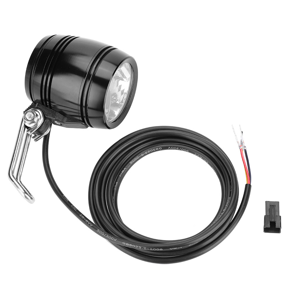 Led-frontlicht Für Elektrofahrräder Mit Hupe, 2-in-1-aluminium-set (schwarz)