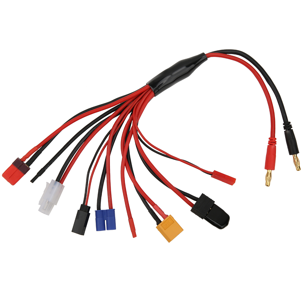 4,0 Mm 8-in-1 Universal-bananenstecker Für Rc-ladegeräte Und -akkus – Schwarz Und Rot