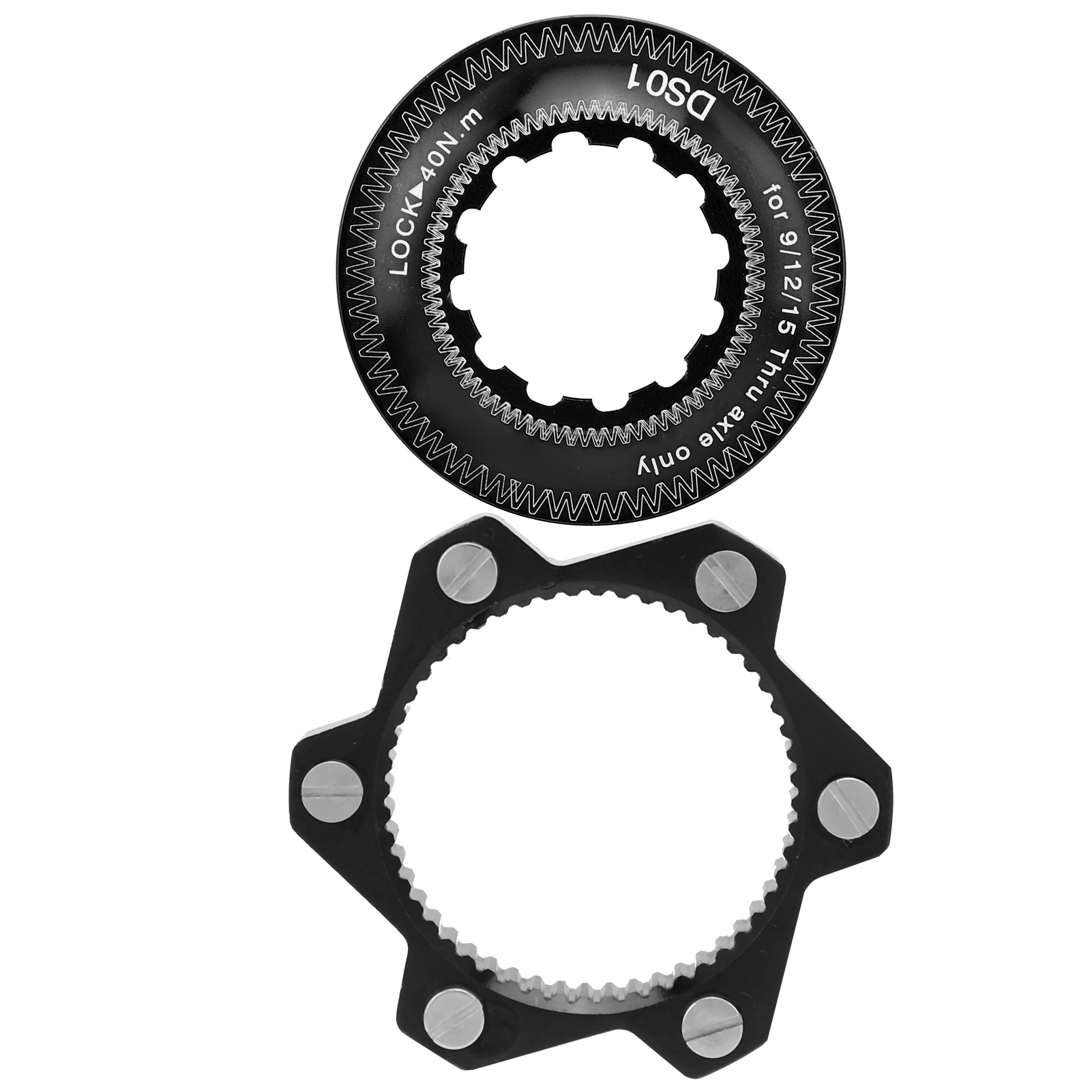 6-loch-bremsscheibenadapter Aus Aluminiumlegierung Für Fahrräder – Schwarz