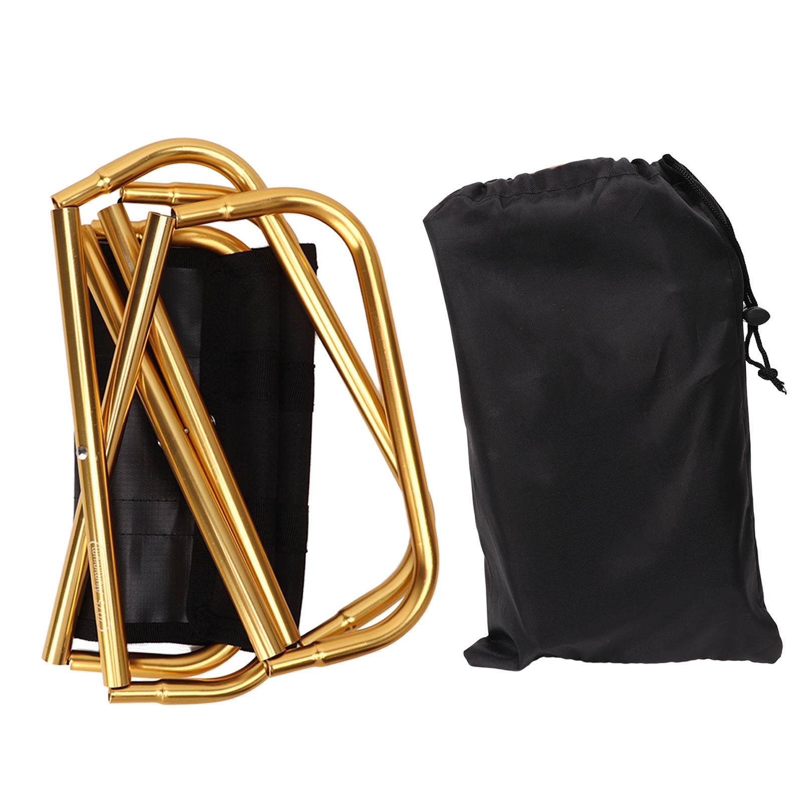Klappbarer Outdoor-stuhl Aus Aluminiumlegierung Für Angeln, Grillen, Camping, Tragbarer Hocker, Schwarz