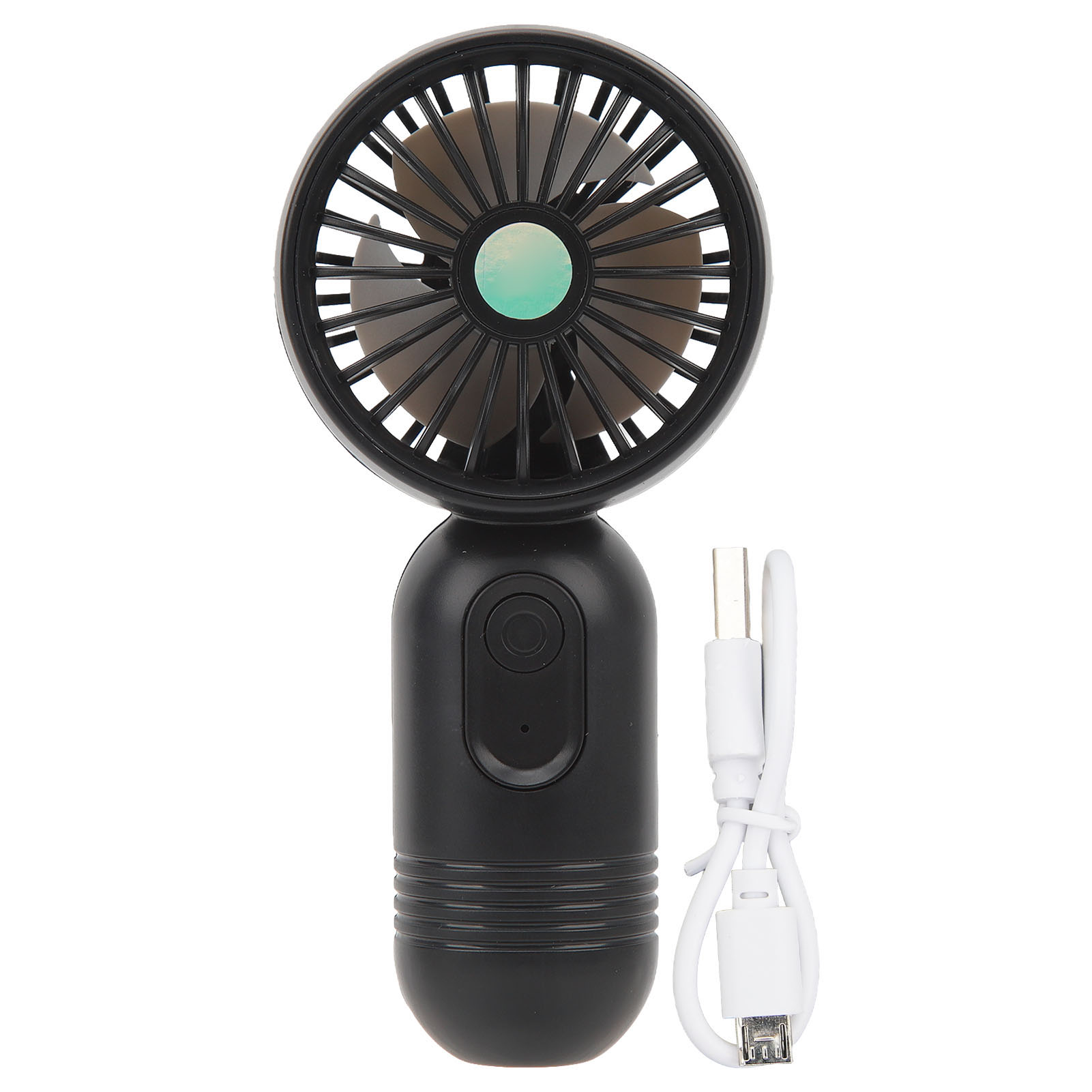 Mini-taschenventilator Mit Usb-aufladung – Schwarz – Verstellbarer Ventilator Für Drinnen, Draußen Und Unterwegs