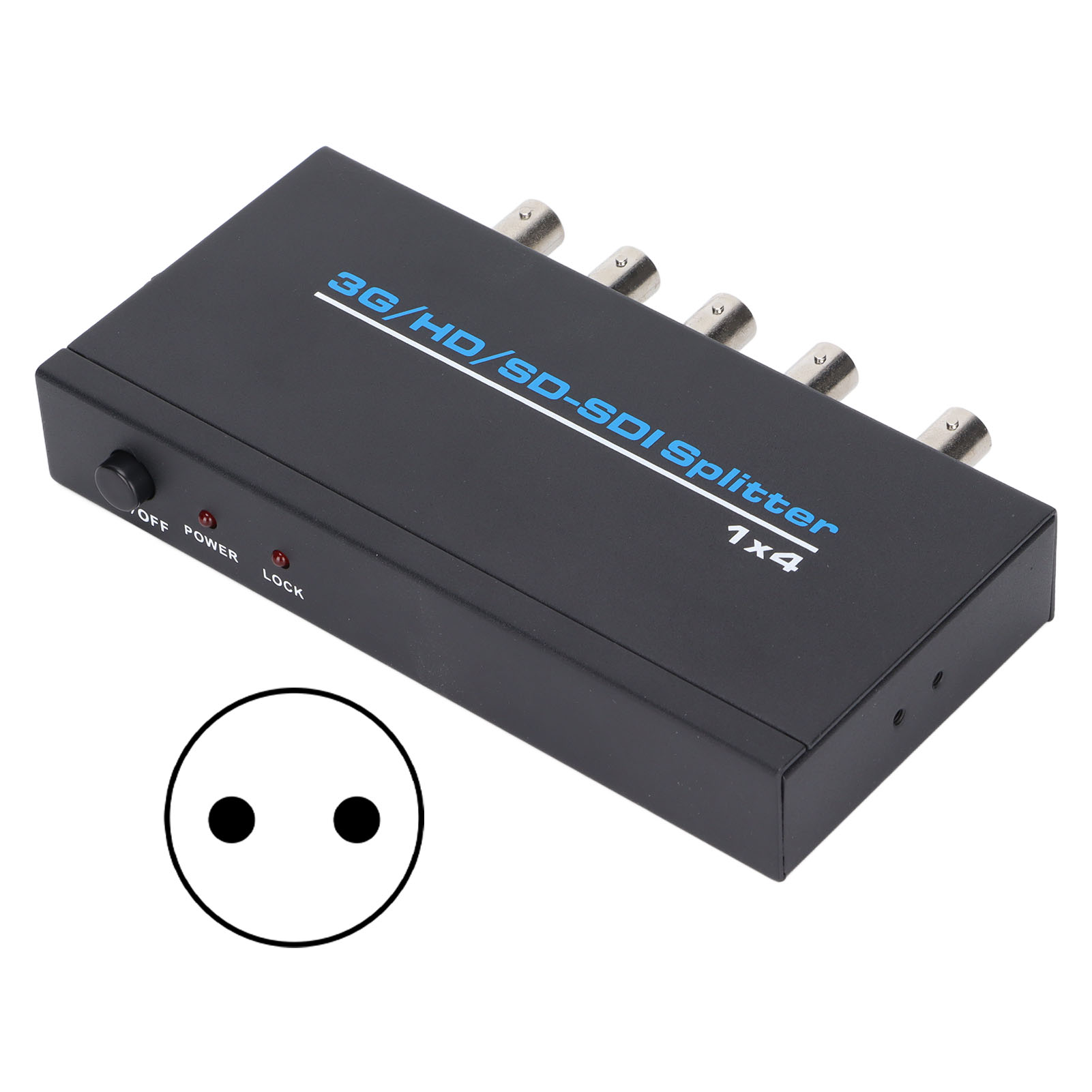S114 Sdi-splitter, 1 Eingang, 4 Ausgänge, Kompatibel Mit Sdsdi/hdsdi/3gsdi, Reichweite Bis Zu 400 M, Stromversorgung 100-240 V (eu-stecker)