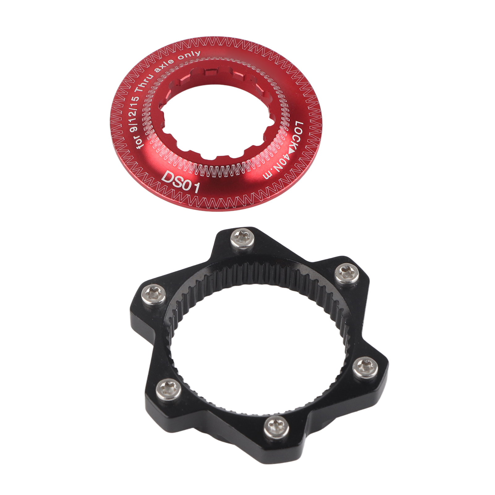6-loch-bremsscheibenadapter Aus Aluminiumlegierung Für Fahrräder, Centerlock, Rot Und Schwarz, Fahrradzubehör.