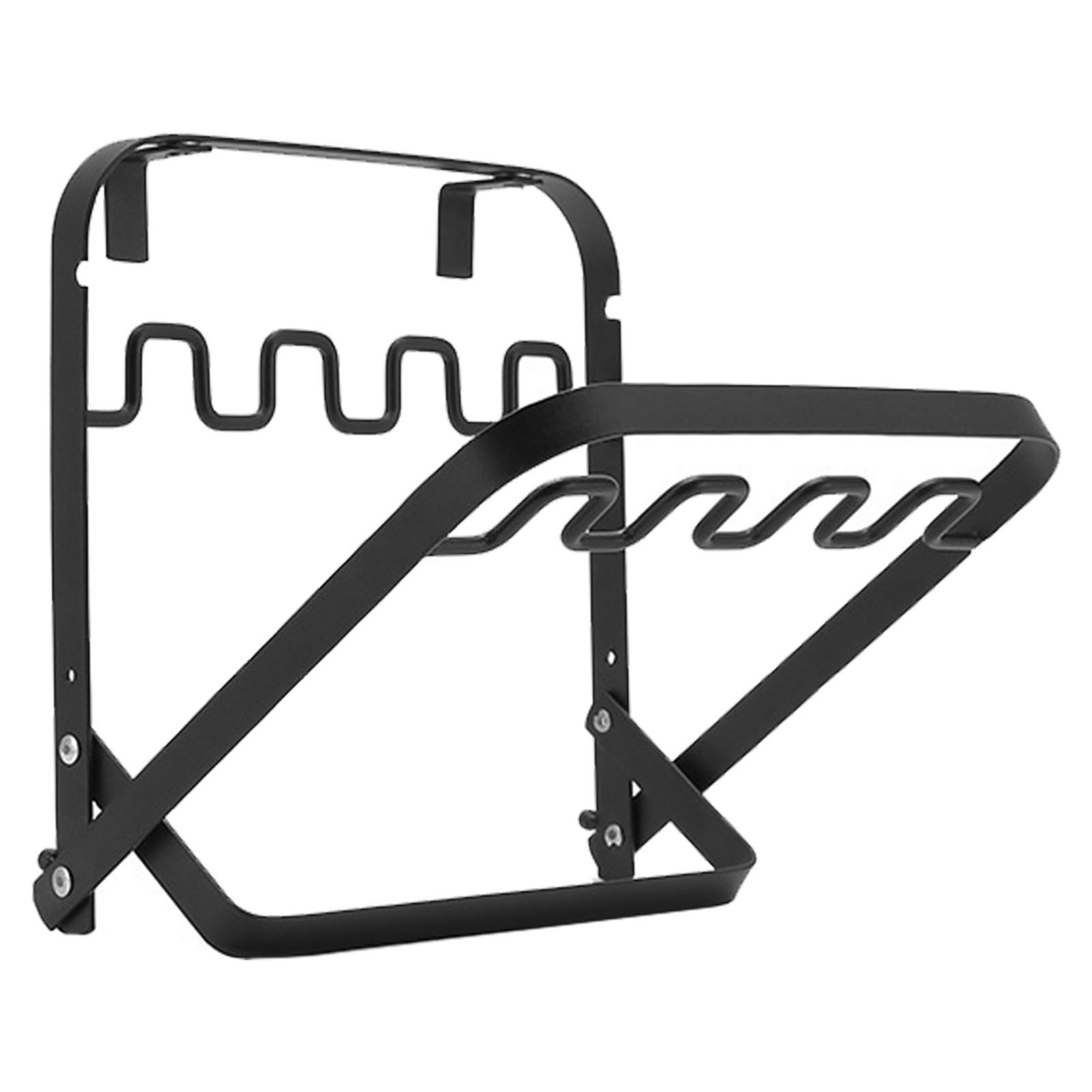 Tragbarer, Extra Großer Und Robuster, Faltbarer Müllbeutelhalter Für Den Außenbereich, Aus Schwarzem Stahl.