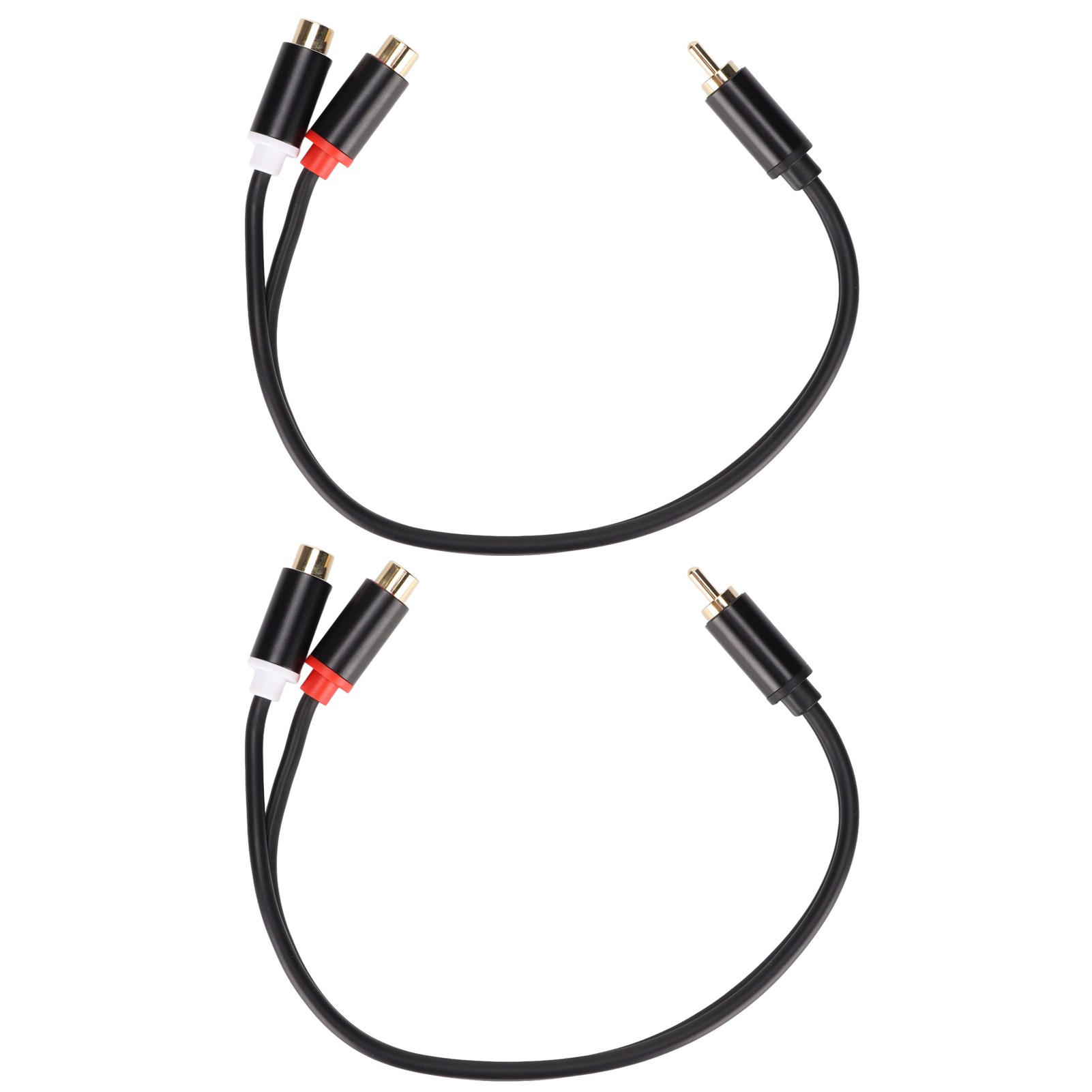 Vergoldete Rca-splitterkabel (1 Stecker Auf 2 Buchsen, Stereo) Für Subwoofer, Hdtv Und Heimkino