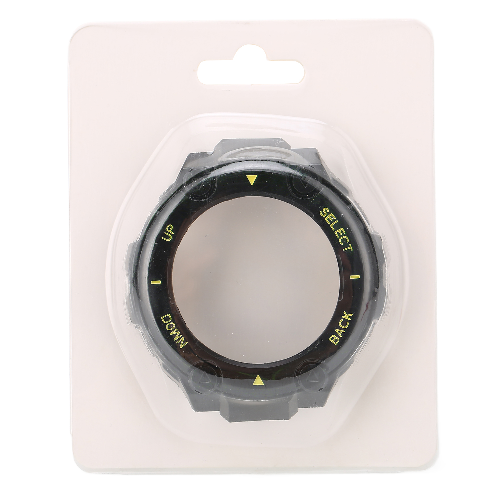 Schutzhülle Aus Kunststoff Für Amazfit T-rex, Stoßfester Bumper Für Smartwatch (schwarzes Gehäuse, Gelbes Muster)
