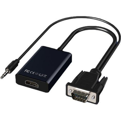 Vga-zu-hdmi-adapter – Konverter Für Hdmi-bildschirme Mit Full-hd-1080p-auflösung