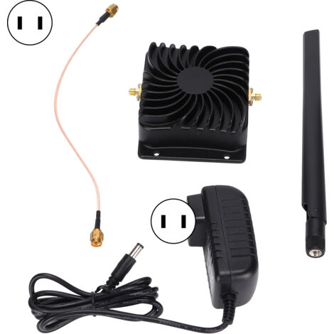 2,4-ghz-wlan-signalverstärker In Schwarzer Spiralform – Drahtloser Repeater 100–240 V, Us-stecker