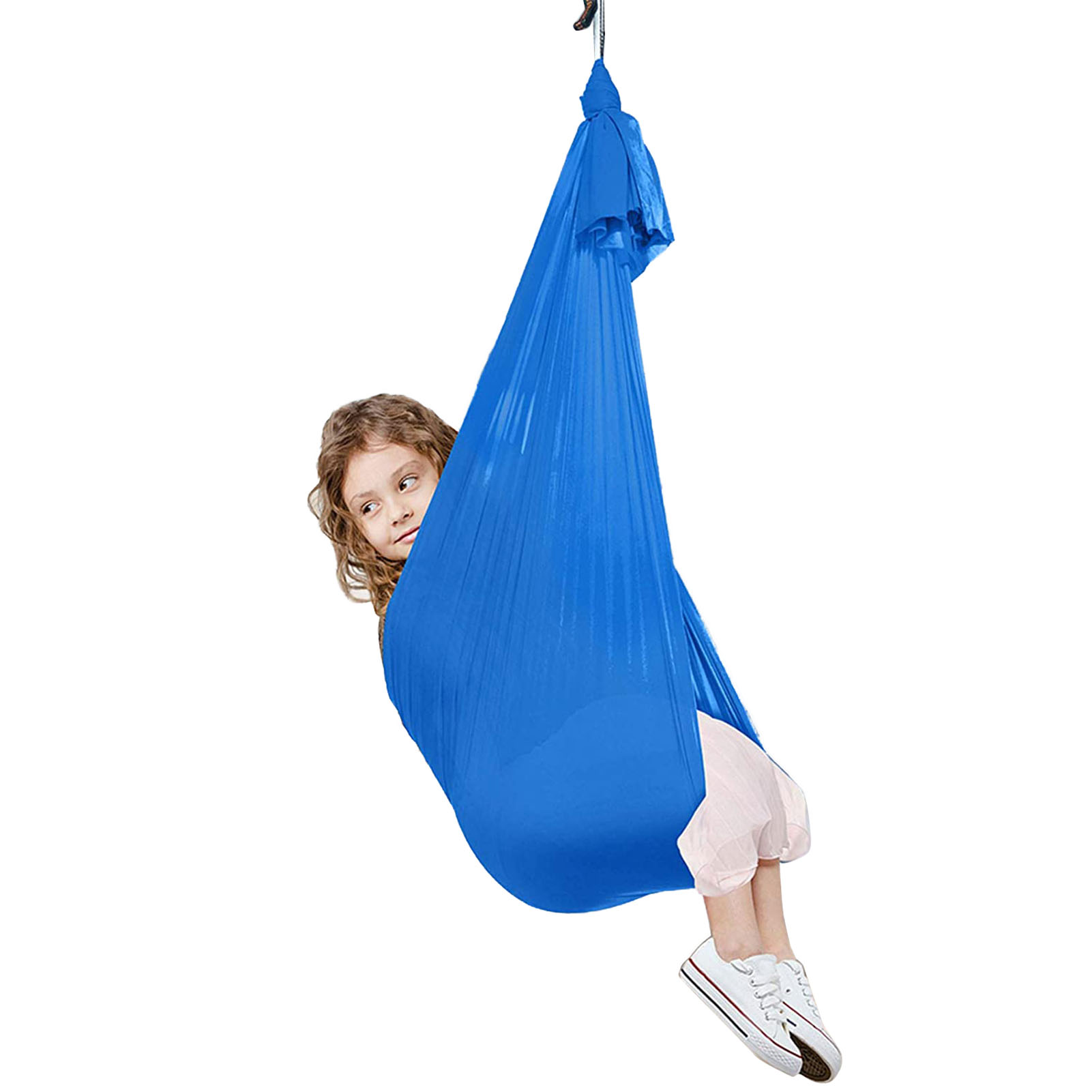 Elastische Sinneshängematte Für Kinder, Für Drinnen Und Draußen, Yoga-/fitnessschaukel, Dunkelblau