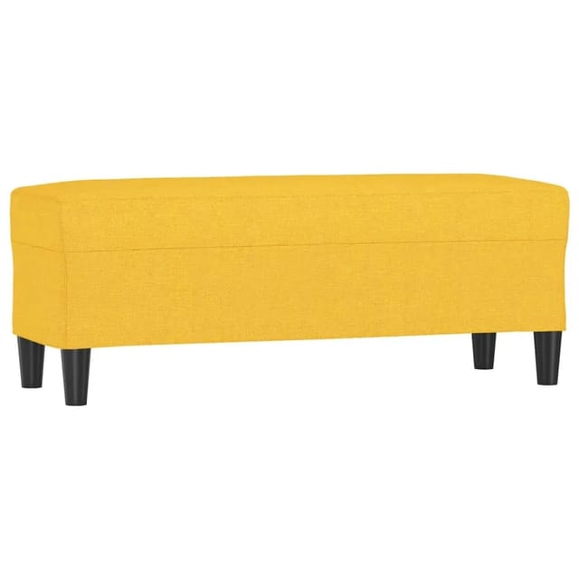 vidaXL Sitzbank Hellgelb 100x35x41 cm Stoff 349412