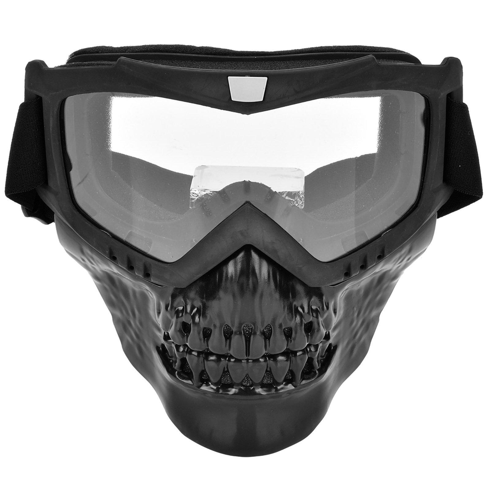 Motorrad-totenkopf-gesichtsmaske Mit Integrierter Rennbrille – Transparent