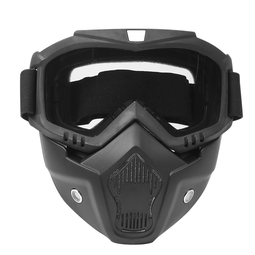 Motorrad-schutzbrille Mit Abnehmbarer Maske Für Radfahren Und Outdoor-sportarten (transparent)