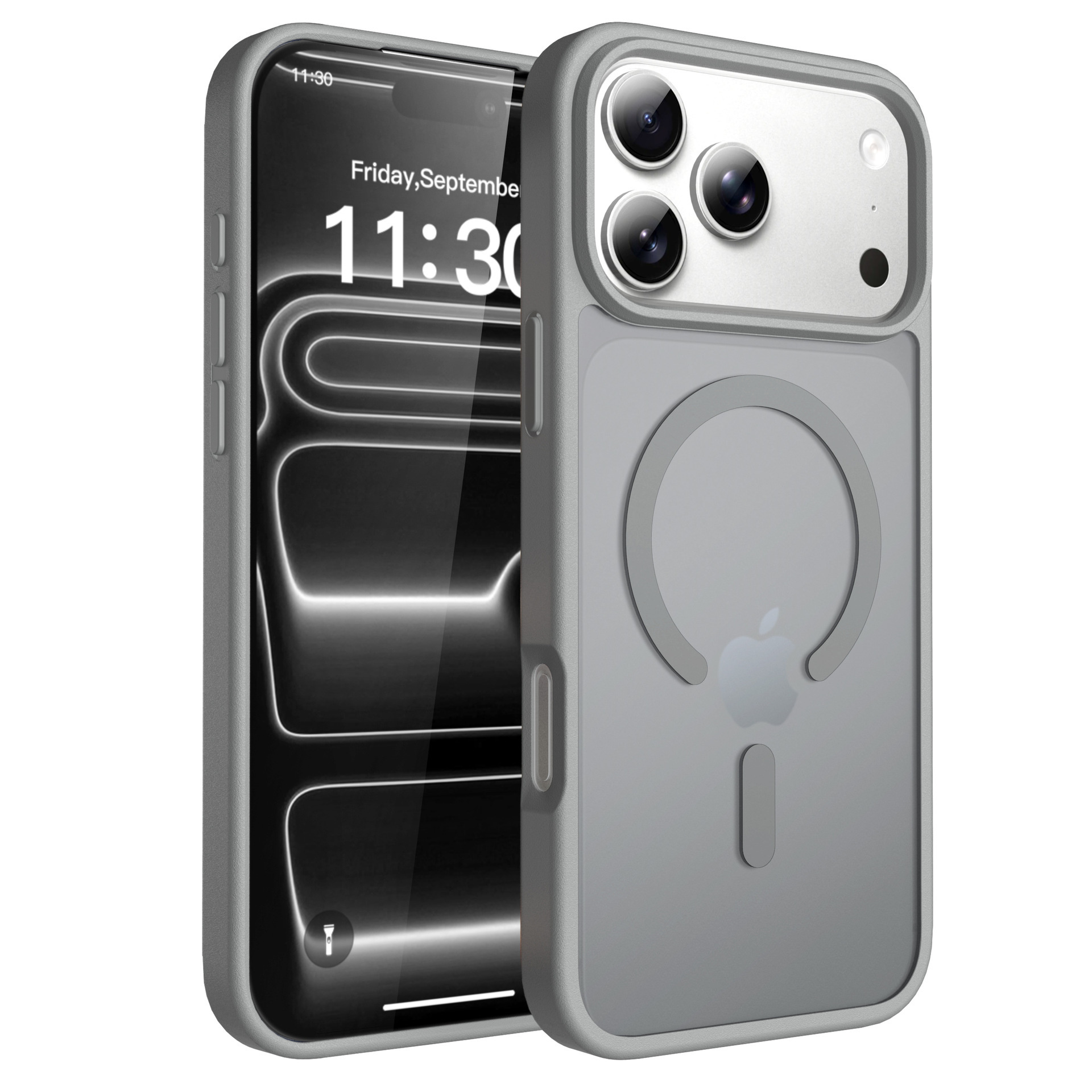 Graue, Transparente Magsafe-hülle Für Iphone 17 Pro Max