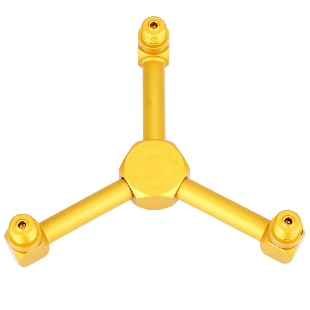 3-in-1-adapter Aus Aluminiumlegierung Für Gaslampe, Campingkocher Und Gasflasche (gold)