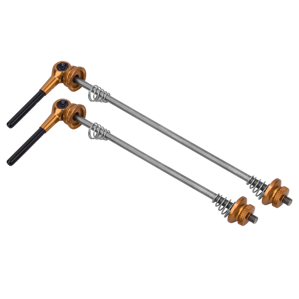 Paar Schnellspannhebel Für Fahrradräder Aus 6061 Aluminiumlegierung Und Tc4t Titan, Gold