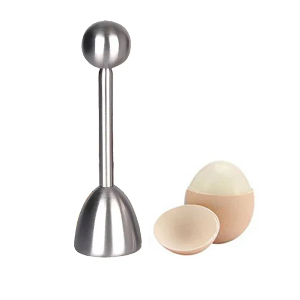 Eieröffner Aus Edelstahl, Ideal Für Hart- Und Weichgekochte Eier, Silberfarben