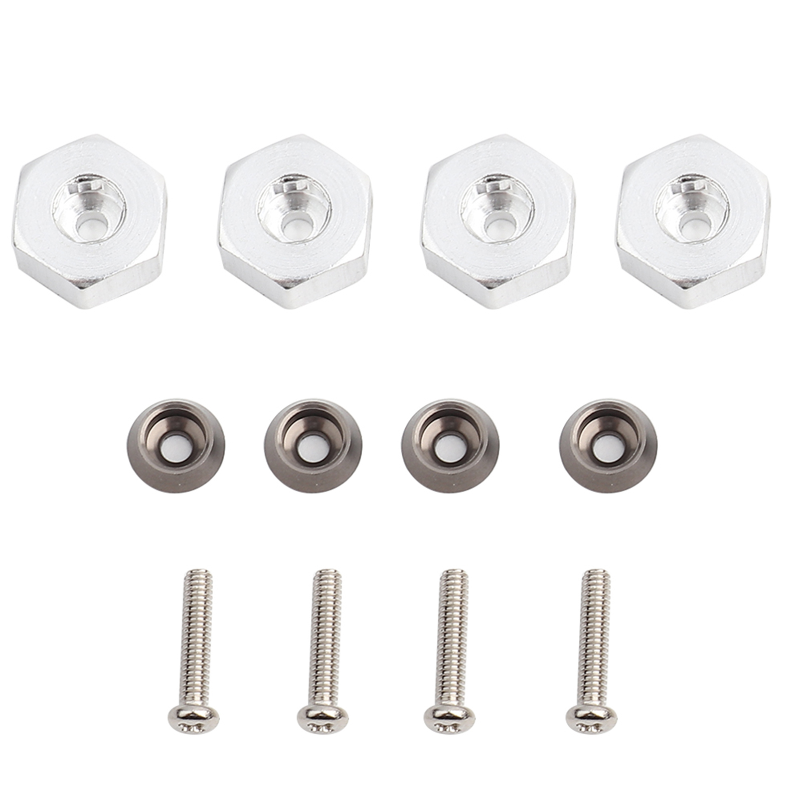 5-12 Mm Sechskantnabenadapter Aus Aluminiumlegierung Für Wpl 1634 Rc-truck (silber)