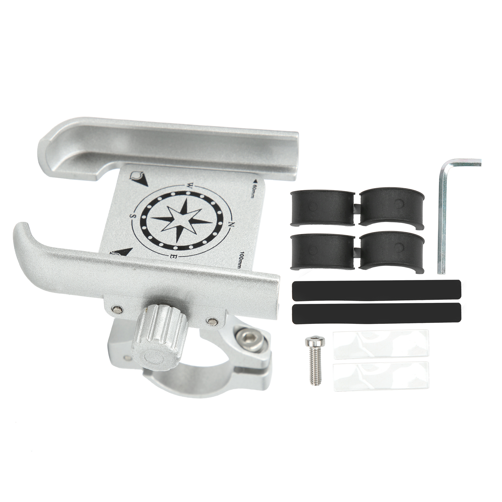 Gub-p40 Handyhalterung Für Motorrad, Fahrrad, Roller - 360° Verstellbare Universalhalterung (silber)