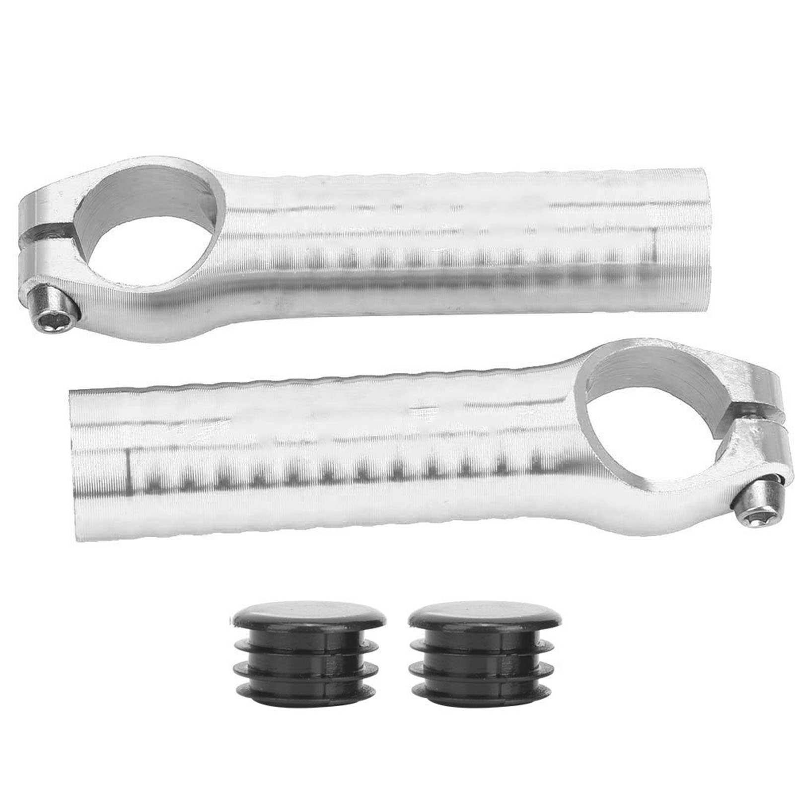 Paar Lenkerendkappen Aus 7075 Aluminiumlegierung Für Mountainbikes Und Rennräder, Silber