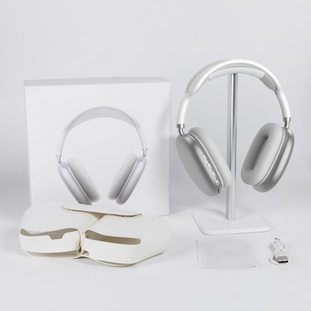 Promax P9 Bluetooth-kopfhörer Mit Kraftvollem Bass, Mikrofon Und Langer Akkulaufzeit, Silber