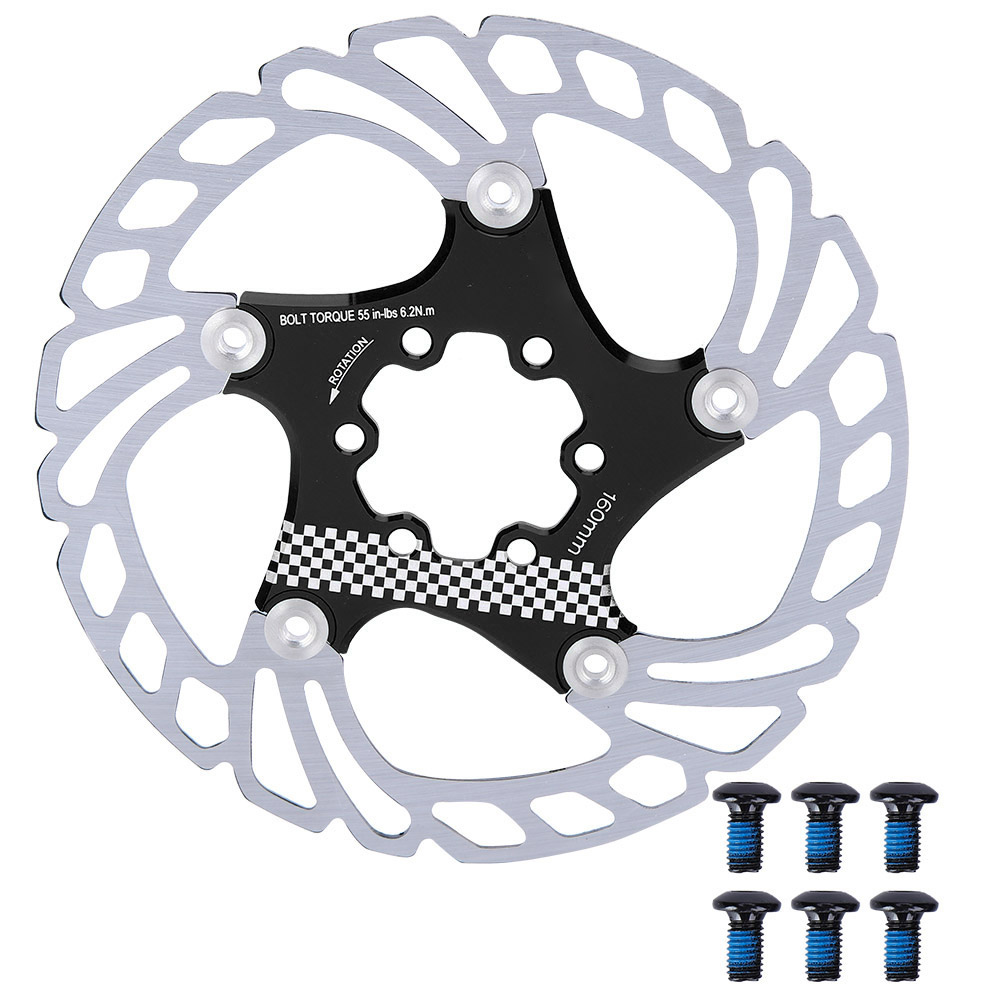 160-mm-schwimmscheibenbremse Mit 6 Löchern Für Mountainbikes – Fahrradzubehör In Schwarz/silber